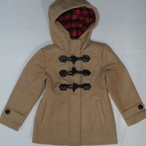 Girls size 10 wool jacket with lining and hood